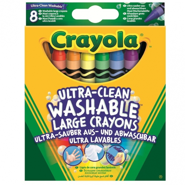 Набор из 8 больших смываемых восковых мелков Crayola 52-3282/ast0878 (52-3282)
